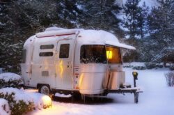Winter camping in Ohio
